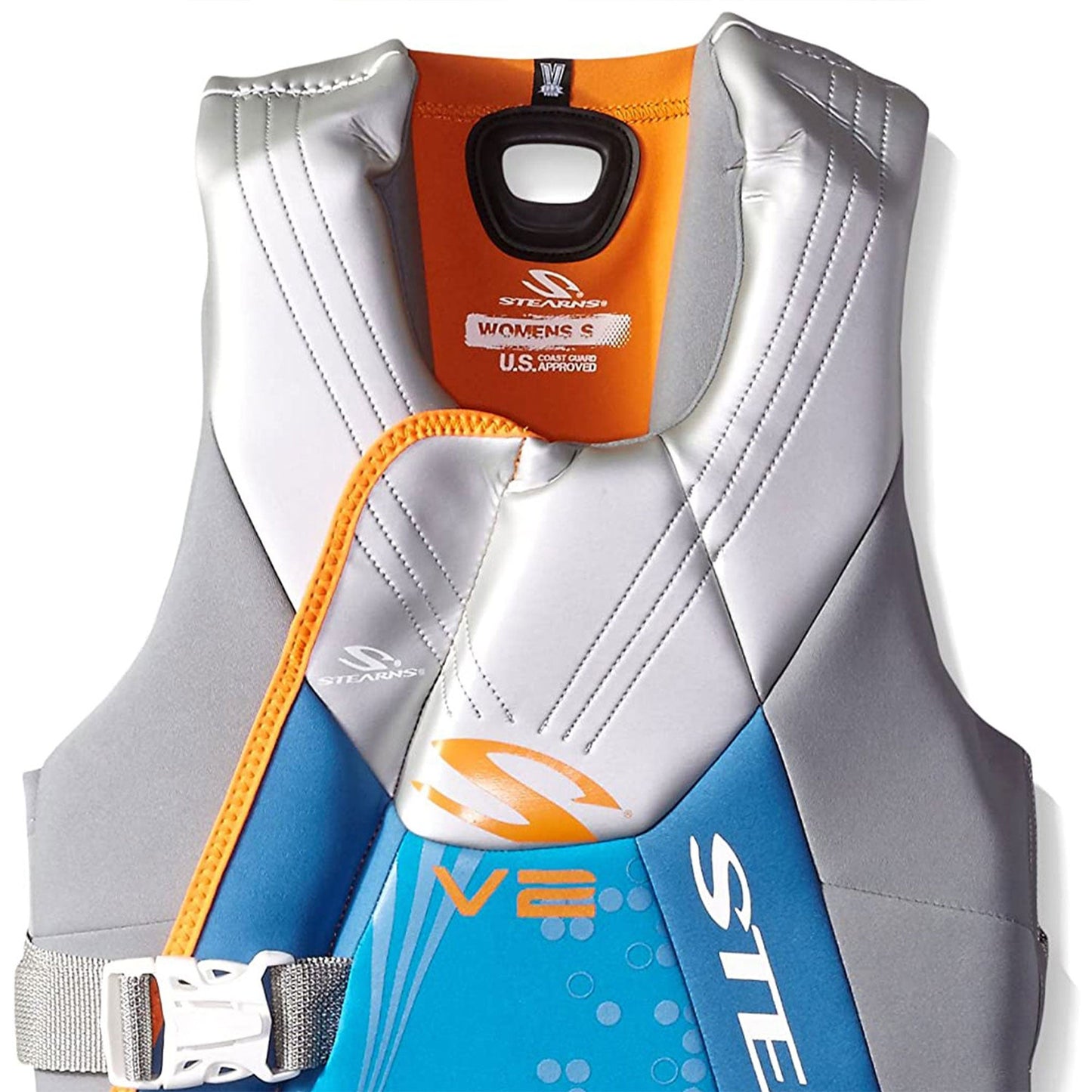 Stearns Women's V2 Series Neoprene V-Flex PFD Life Jacket Vest, Blue, X-Large