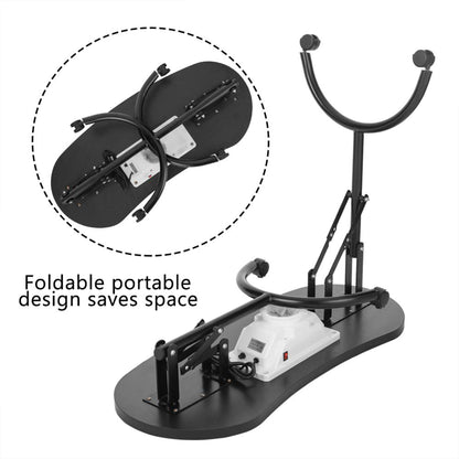 LEIBOU Professional Vented Foldable Manicure Nail Technician Table w/ Fan, Black
