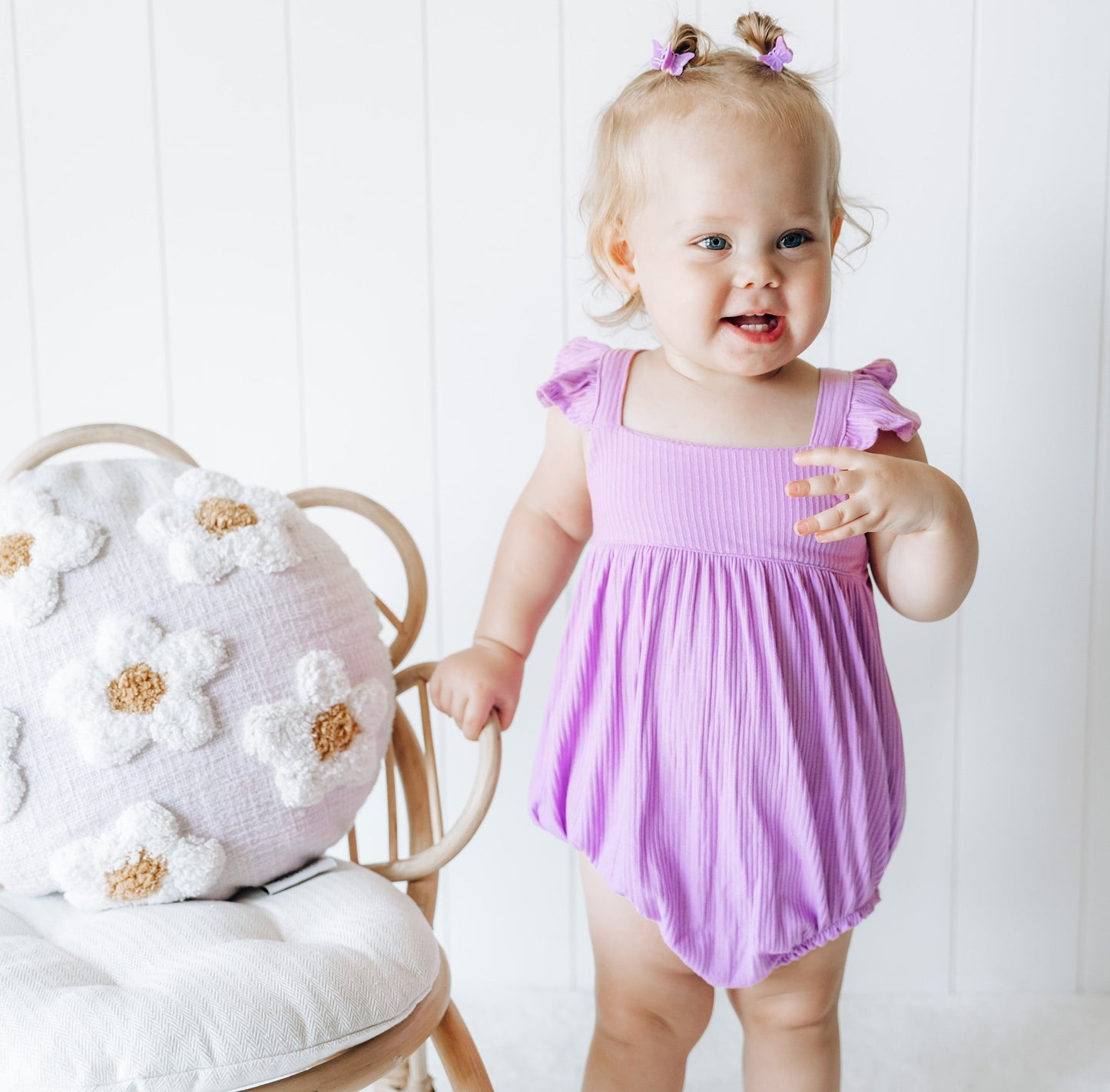 PURPLE RIB DREAM BUBBLE ROMPER