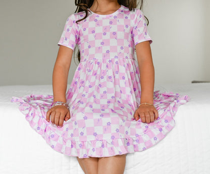 LAVENDER DAISIEZzz DREAM RUFFLE DRESS