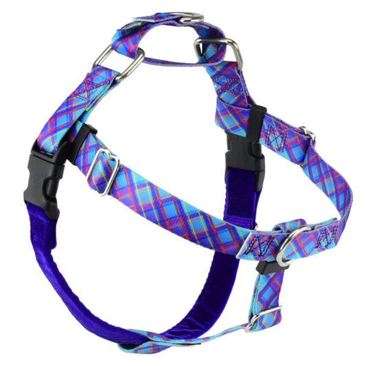 Twilight Glow Blue Plaid Freedom No-Pull Dog Harness – EarthStyle