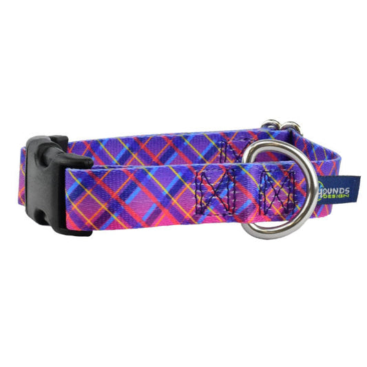 Neon Sunrise Pink Plaid Dog Collar – EarthStyle