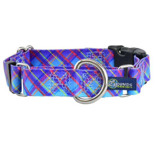 Twilight Glow Blue Plaid Dog Collar – EarthStyle