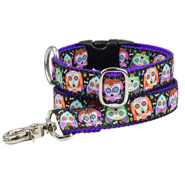 1″ XOLO – Sugar Skull Essential Martingale Dog Collar