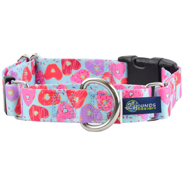 Sweet Sprinkles Heart Donut Buckle Martingale Dog Collar – EarthStyle