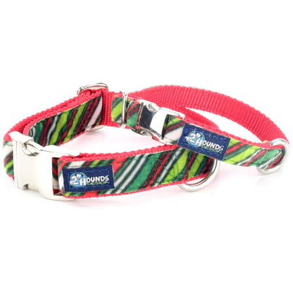 Christmas Stripe Velvet Essential Dog Collar