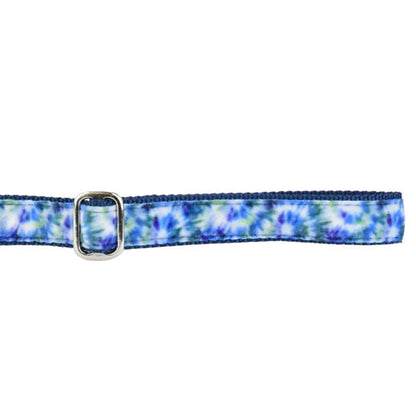 Navy Tie-Dye Velvet Dog Leash