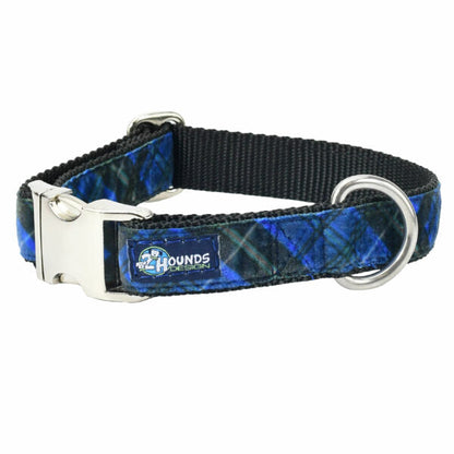 Midnight Winter Plaid Velvet Essential Dog Collar