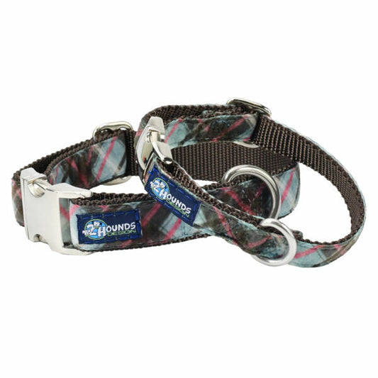 Jane’s Shirt Winter Plaid Velvet Essential Martingale Dog Collar