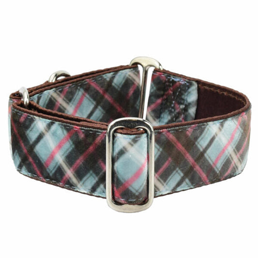 Jane’s Shirt Winter Plaid Elite Velvet Martingale Dog Collar