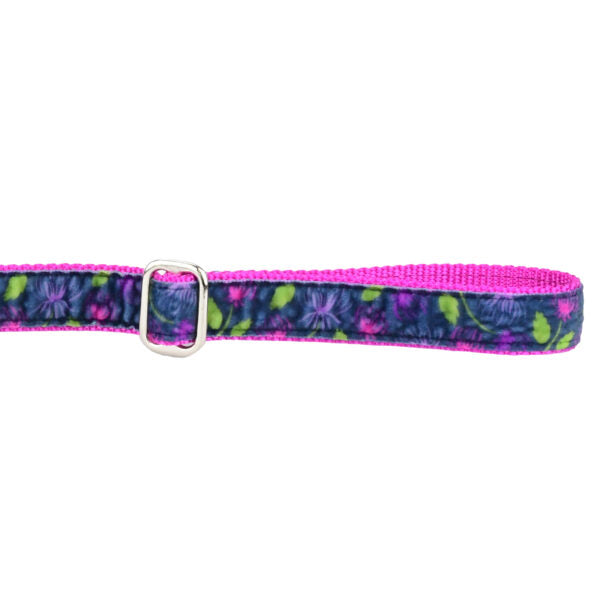 Midnight Dahlia Velvet Dog Leash