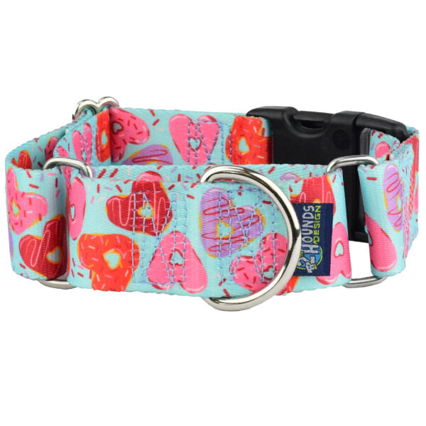 Sweet Sprinkles Heart Donut Buckle Martingale Dog Collar – EarthStyle