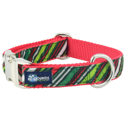 Christmas Stripe Velvet Essential Dog Collar