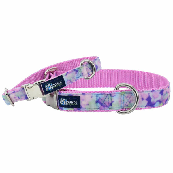 Hydrangea Velvet Essential Martingale Dog Collar