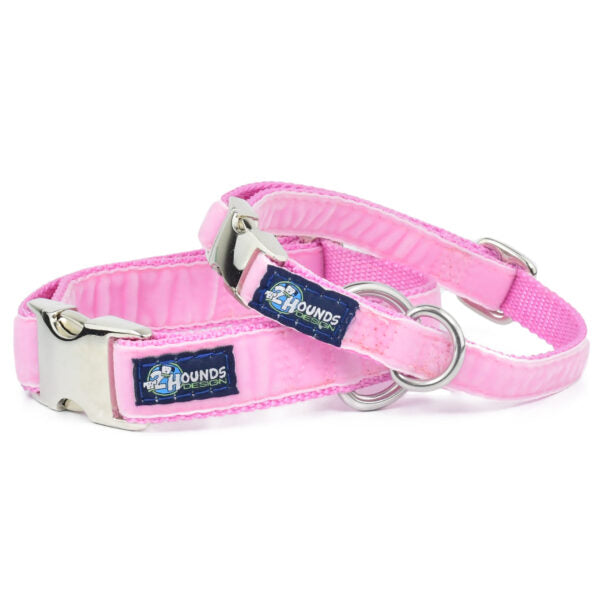 Light Pink Velvet Essential Martingale Dog Collar