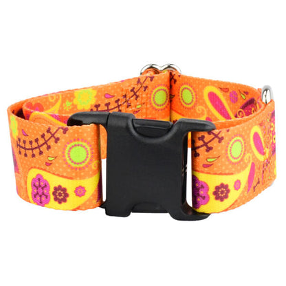 Orange Paisley Dog Collar – EarthStyle