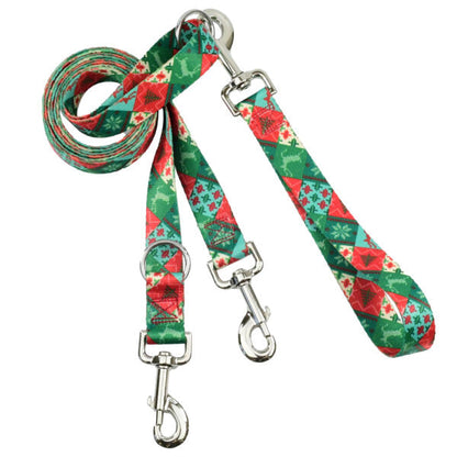 Christmas Patchwork Double Connection Leash – EarthStyle