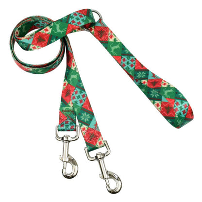 Christmas Patchwork Double Connection Leash – EarthStyle