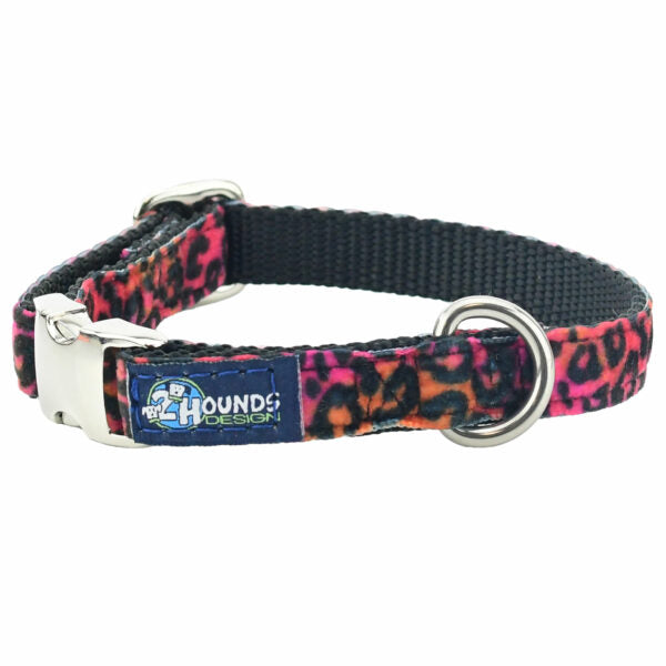 Wild Kitty Pink Velvet Essential Dog Collar