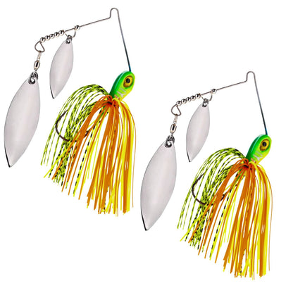 Reaction Tackle Tungsten Spinnerbaits – 2-Pack, Double Willow Blade