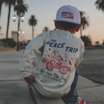 THE PEACE TRIP LONG SLEEVE TEE - VINTAGE WHITE