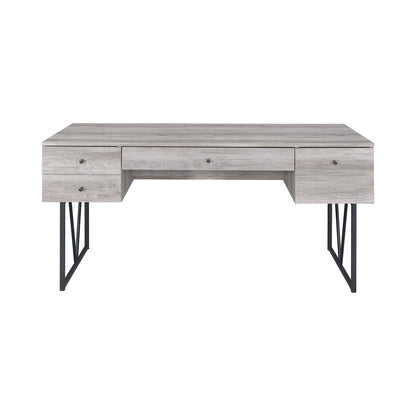 Coaster Home Furniture 4 Drawer Home Office Writing Desk, Grey Driftwood Finish