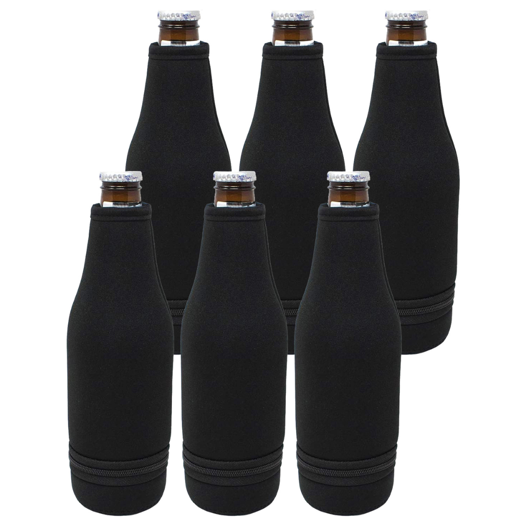 Bottle Insulating Sleeves with Bottom Zipper