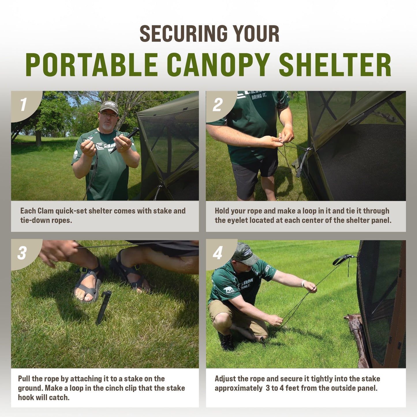 CLAM Quick-Set Escape 11.5 x 11.5 Foot Portable Outdoor Canopy Shelter, Green