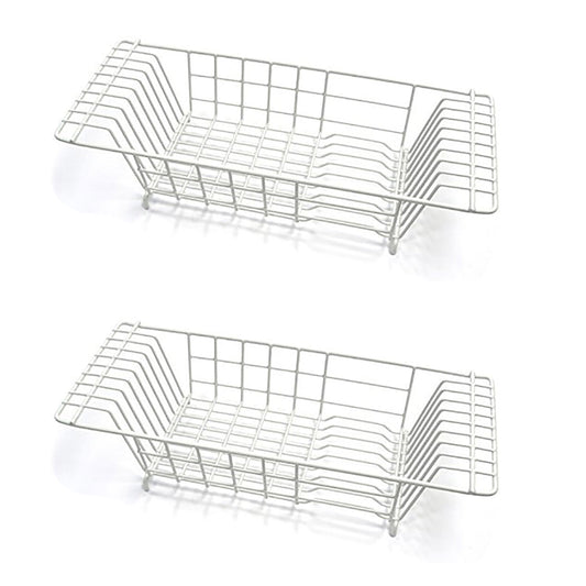 ClosetMaid Economical Over the Sink Steel Dish Draining Solution, White (2 Pack)