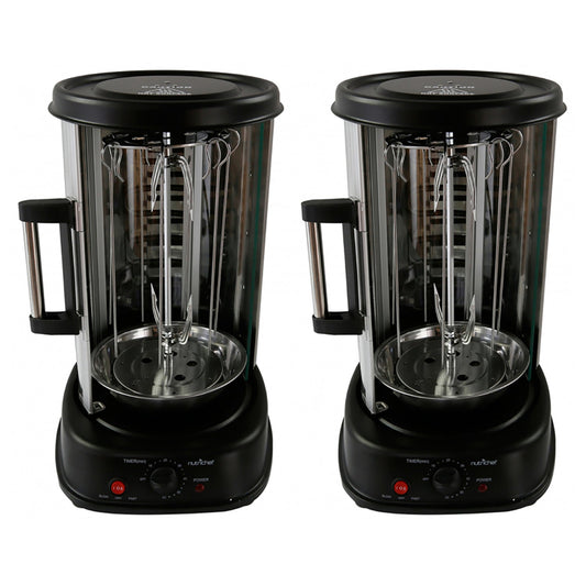 NutriChef PKRTVG34 Kitchen Countertop Rotisserie Toaster Oven Cooker (2 Pack)