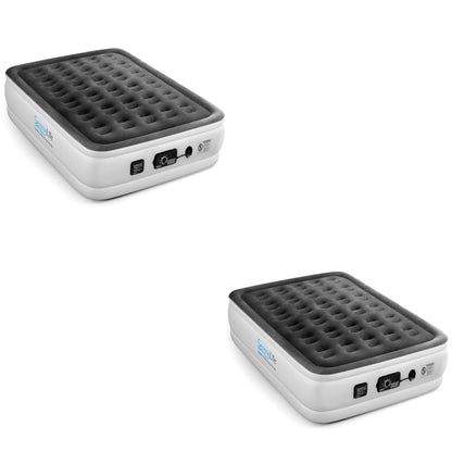 SereneLife Full Size Inflatable Airbed Flocked Mattress w/ Internal Pump(2 Pack)