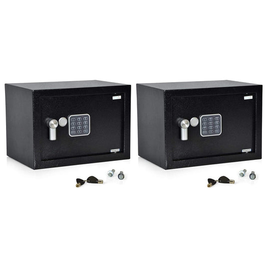 SereneLife SLSFE12 Fireproof Electronic Digital Combination Safe Box (2 Pack)