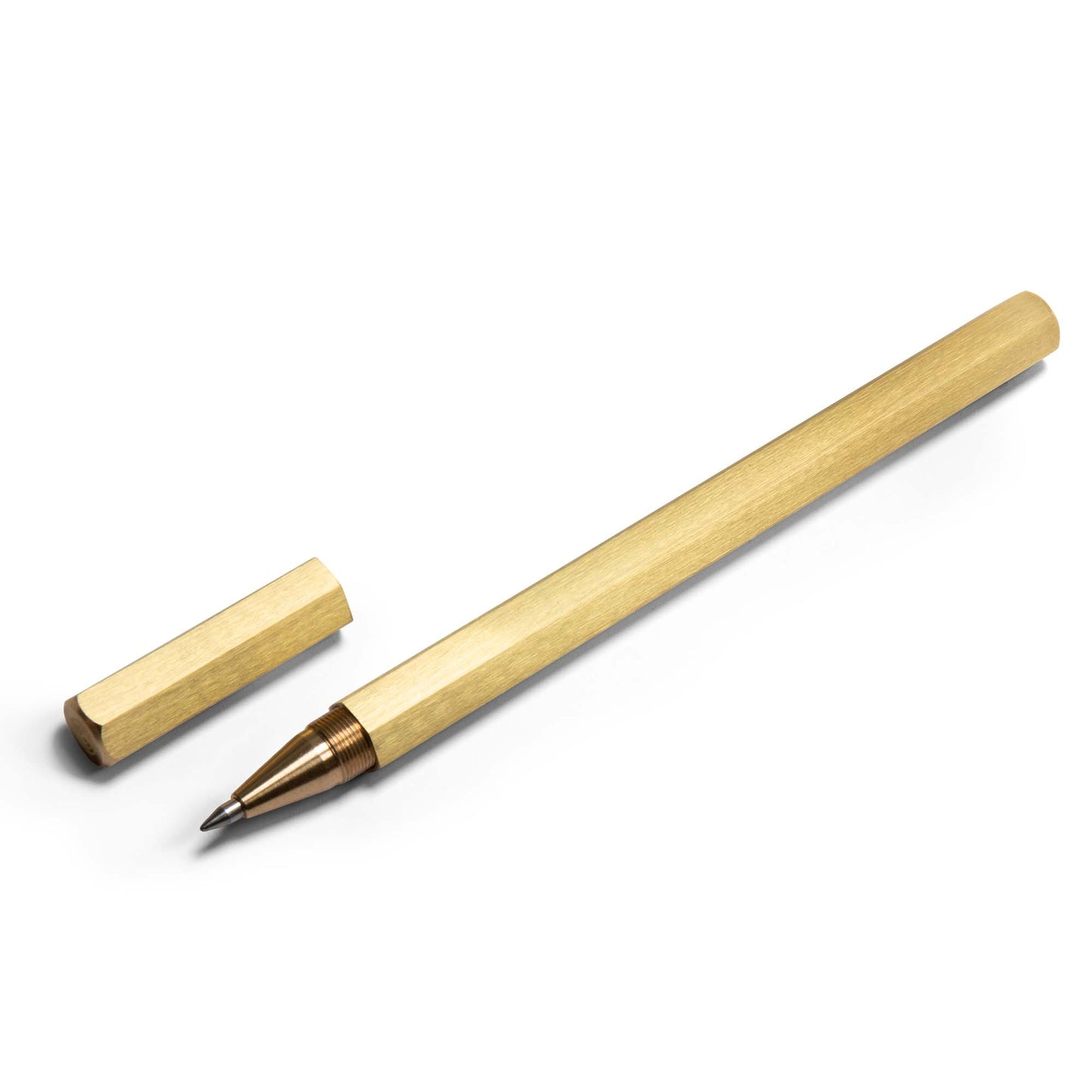 2nd Amen EDC Pen Solid Brass Roller Ball Black Gel Ink Pen