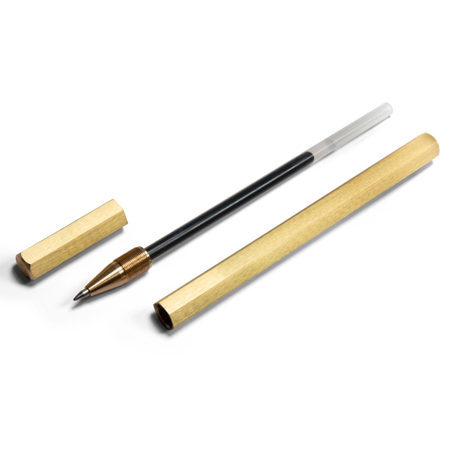 2nd Amen EDC Pen Solid Brass Roller Ball Black Gel Ink Pen