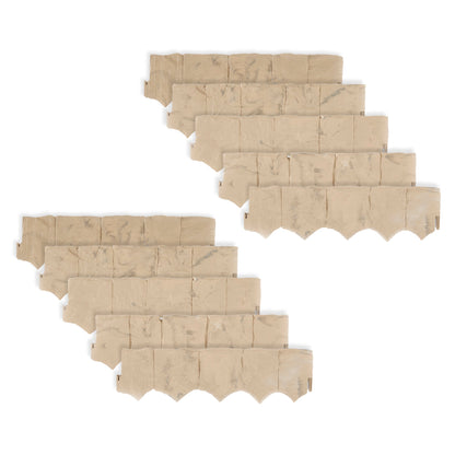 Suncast Landscape Design Border Decorative Natural Rock Stone Edging (10 Pack)