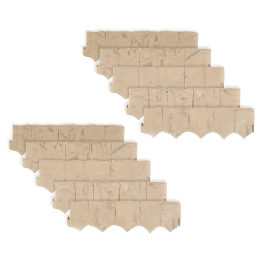 Suncast Landscape Design Border Decorative Natural Rock Stone Edging (10 Pack)