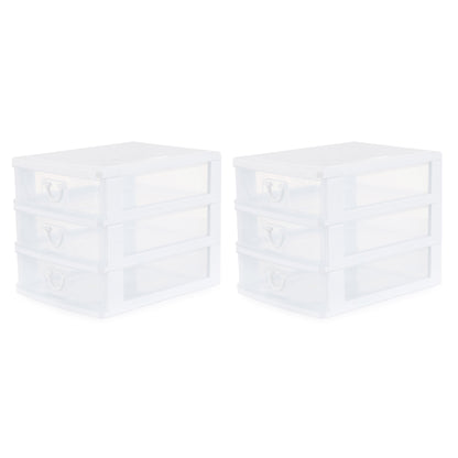 Gracious Living Deluxe 3 Drawer Storage Desktop & Countertop Organizer (2 Pack)