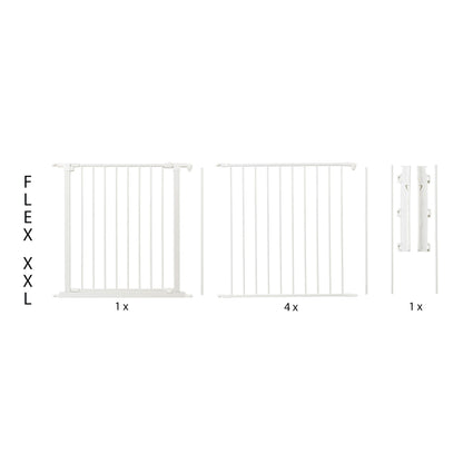 Scandinavian Pet Design Pet Flex System XXL Wall Mounted At Home Dog Gate, White