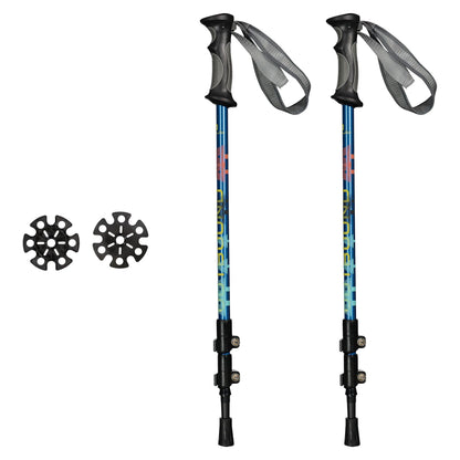 Outbound Lightweight 25 In Aluminum Snowshoes Kit with Poles & Carrying Tote Bag