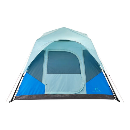 Outbound QuickCamp 6 Person 3 Season Cabin Tent with Rainfly and Carry Bag, Blue