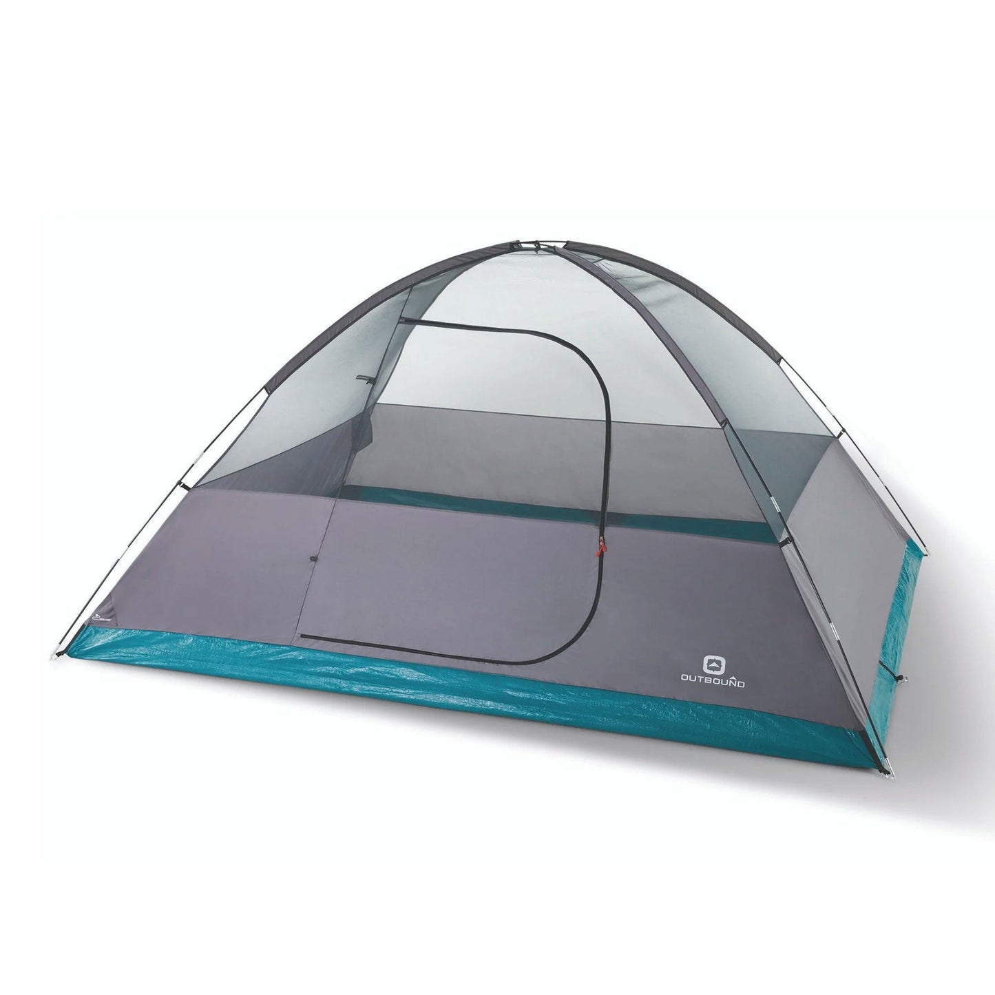 Outbound 8 Person 3 Season Camping Black-Out Dome Tent with Rainfly, Gray/White