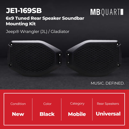 MB Quart 6 x 9" Rear Speaker Soundbar Mounting, Jeep Wrangler & Gladiator Tuned