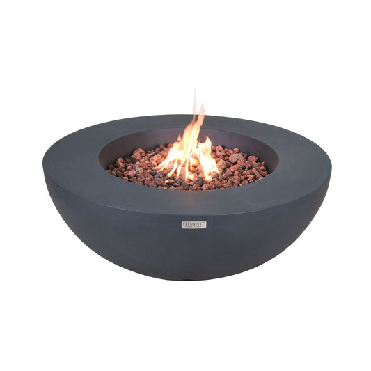 Elementi Liquified Petroleum Lunar Bowl Fire Pit w/ Auto Ignition & Clean Flame