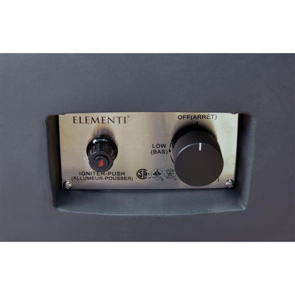 Elementi Natural Gas Concrete Lunar Bowl Fire Pit with Auto Ignition, Dark Grey