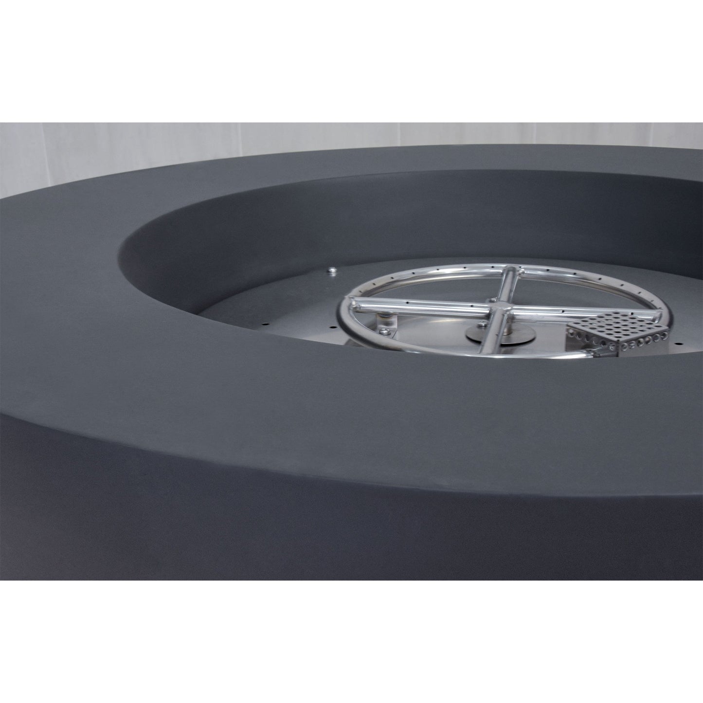 Elementi Natural Gas Concrete Lunar Bowl Fire Pit with Auto Ignition, Dark Grey