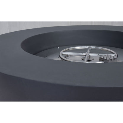 Elementi Natural Gas Concrete Lunar Bowl Fire Pit with Auto Ignition, Dark Grey