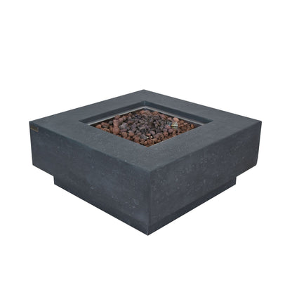Elementi Manhattan 36" Concrete Outdoor 45,000 BTU Natural Gas Fire Pit Table