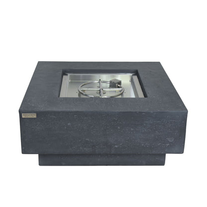 Elementi Manhattan 36" Concrete Outdoor 45,000 BTU Natural Gas Fire Pit Table