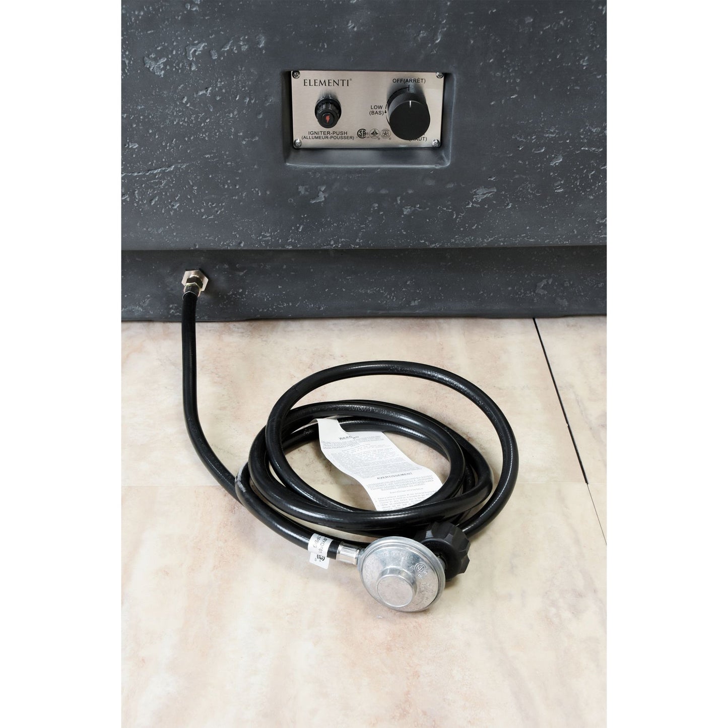 Elementi Manhattan 36" Concrete Outdoor 45,000 BTU Natural Gas Fire Pit Table