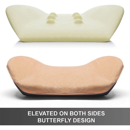 WENNEBIRD Model Q Lumbar Memory Foam Support Pillow to Improve Posture, Beige